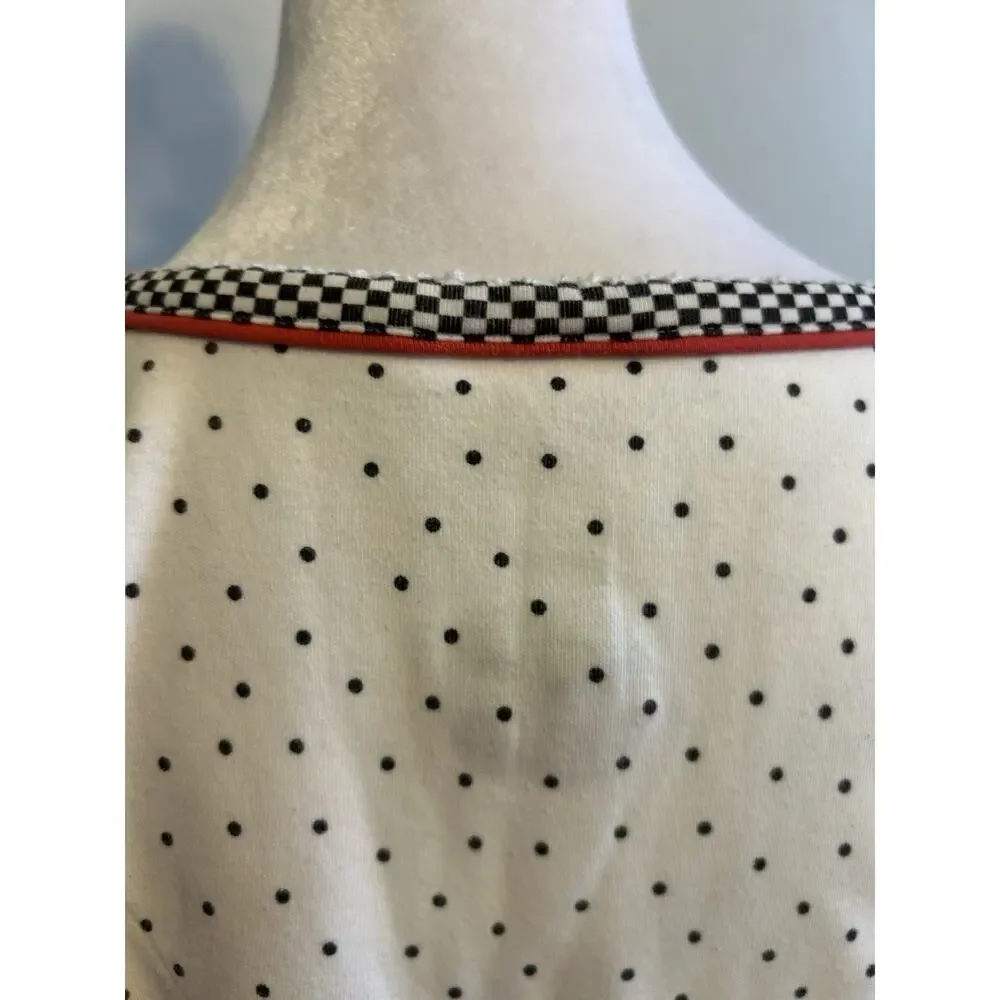 VTG Mary Engelbreit Cherry Polka Dot Nightgown Pj Nightie Granny Cottage Prairie
